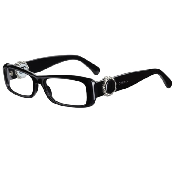 CHANEL CC Logo Black Embellished Eye Glass Frames Style 3204 - Picture 1 of 13